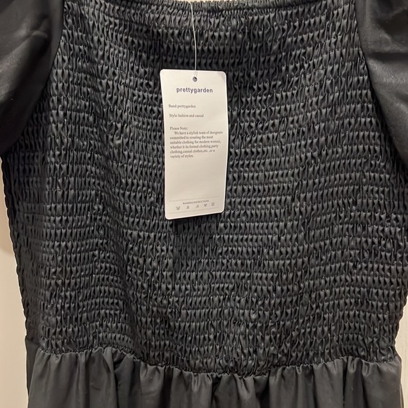 Black Puff Sleeve Dress - Picture 3 of 8